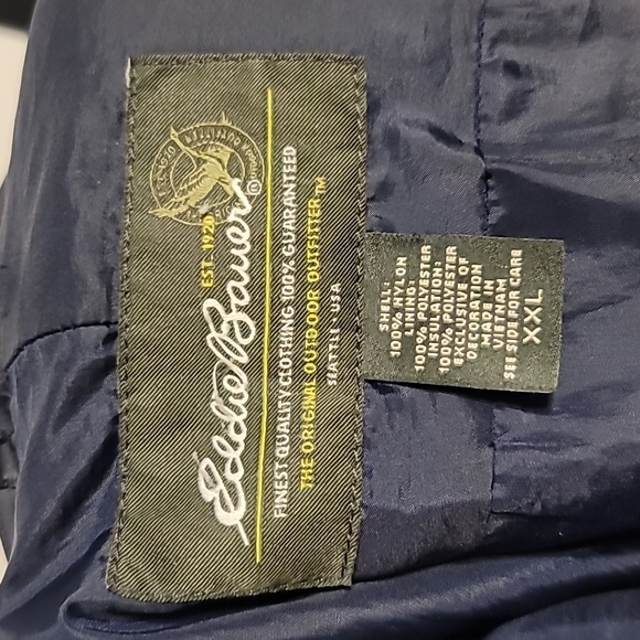 Eddie Bauer Quilted Jacket Womens XXL Navy Blue Zip-Pockets Puffer Lightweight - Picture 11 of 11